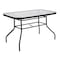 Flash Furniture Tory 27.5-in x 47.25-in Patio Table w/Tempered Glass Top w/Umbrella Hole and Steel Tube Frame, Blk FV-FRB7-120-7W-BLK-GG - alternate 1